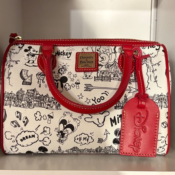 Dooney & Bourke Handbags - NWOT 2023 Dooney & Bourke Disney Parks Sketch Art Mickey Mouse Satchel ❤️